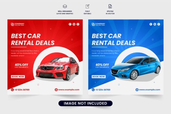 Automobile Rental Template Vector Design: A Modern Tool for Creative and Business Professionals