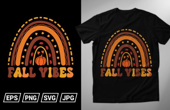 Fall Vibes Autumn T-Shirt Design: A Versatile Resource for Creative Professionals