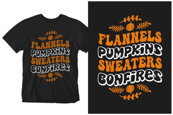 Flannels Pumpkins Sweaters Bonfires: A Unique T-Shirt Design for Thanksgiving and Holiday Celebrations