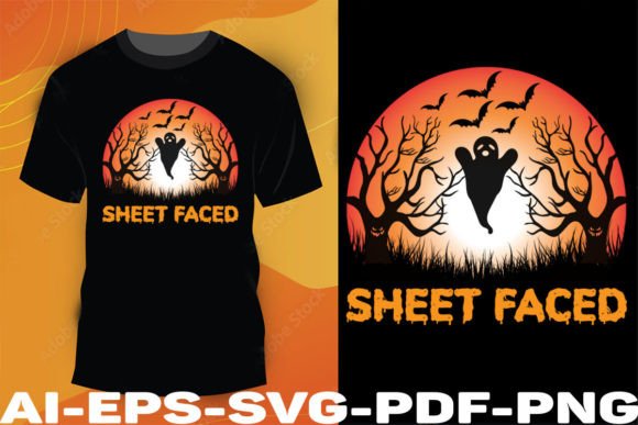 Sheet Faced and Halloween T-Shirt Design SVG Cut File: A Versatile Tool for Creative Professionals and Entrepreneurs