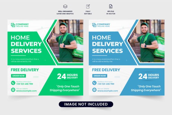 Supermarket Home Delivery Service Vector