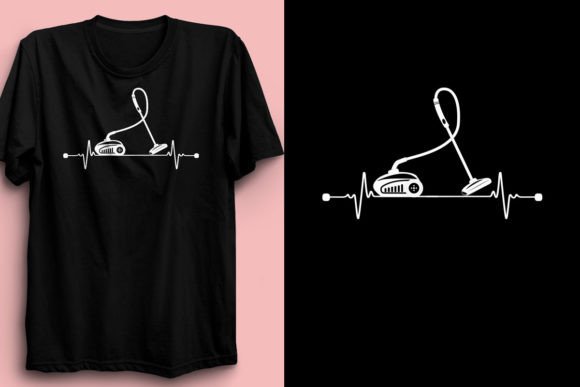 Vacuum Cleaner Heartbeat T-Shirt Design: A Creative and Practical Solution for Print-on-Demand Businesses