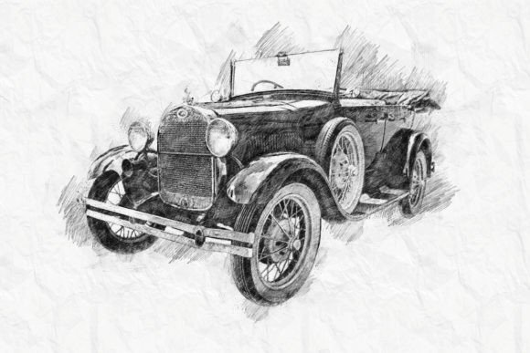 Vintage Cars Printable Graphic 21: A Timeless Solution for Expressing Your Style