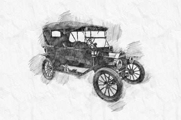 Vintage Cars Printable Graphic 24