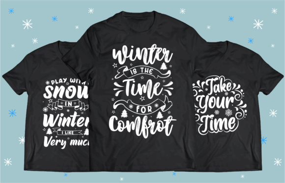 Winter T Shirt Design Bundle for Print on Demand Businesses